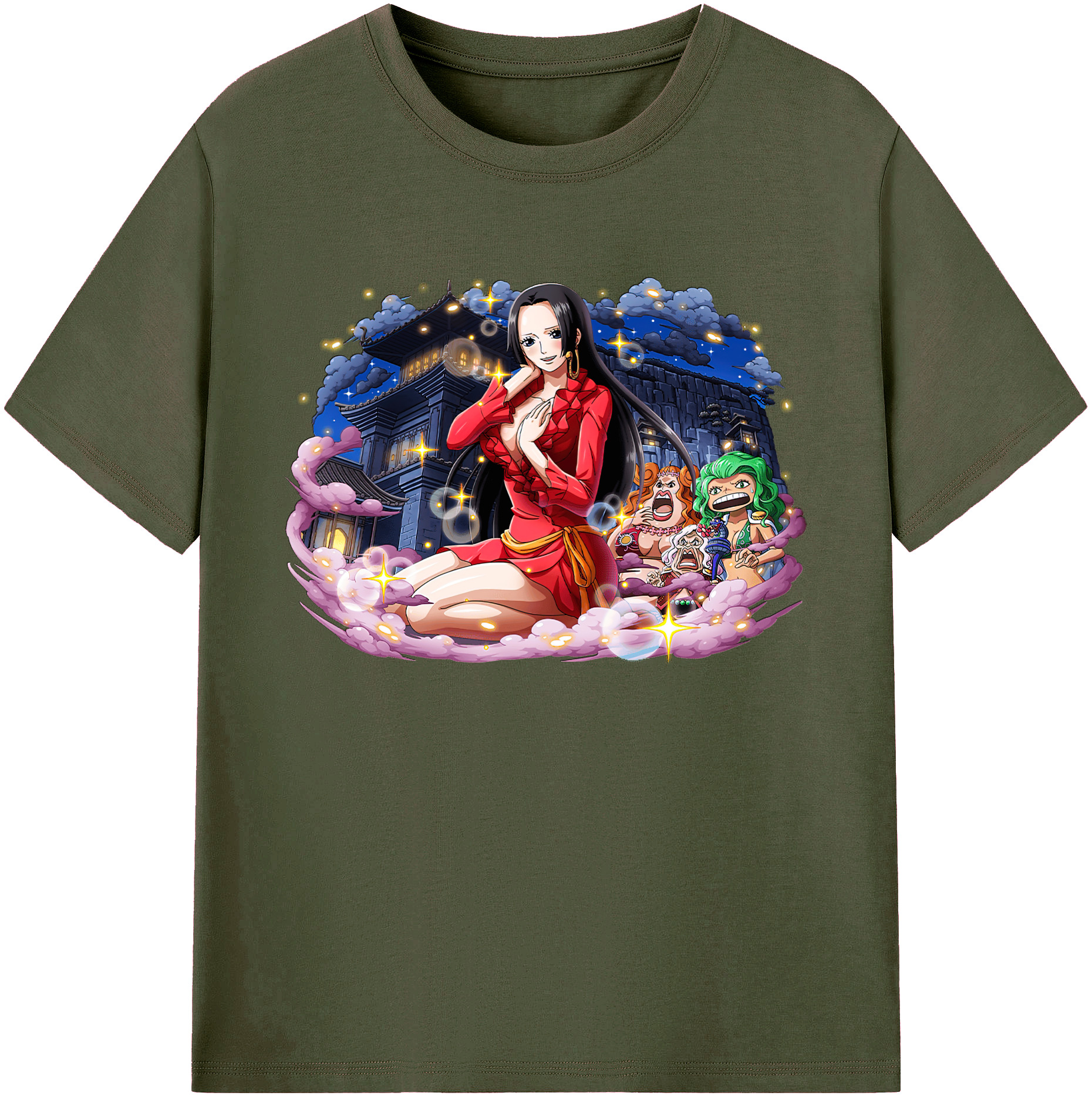 ワンピース ボア・ハンコック ONE PIECE Boa·Hancock 綿100％ メンズ半袖Tシャツ｜肌触りやわらか＆通気性